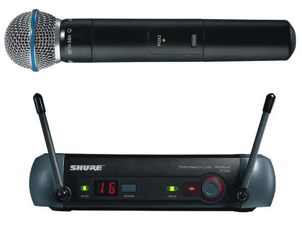 Микрофон SHURE PGX24/BETA58 радиосистема.магазин